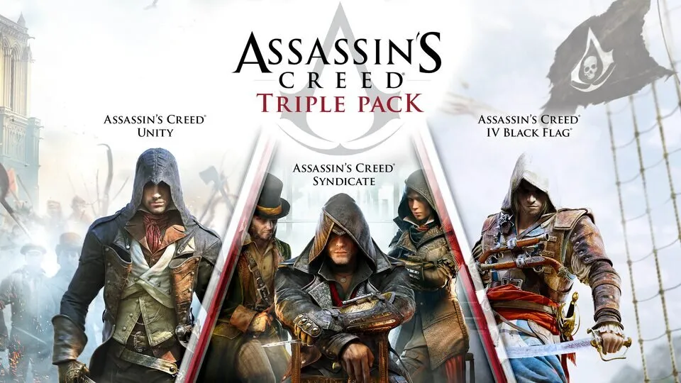 Assassins Creed Triple Pack: Black Flag, Unity, Syndicate прокат и аренда игры 7 дней